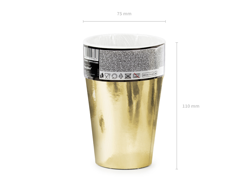 Becher Gold 220ml, 6 Stk.
