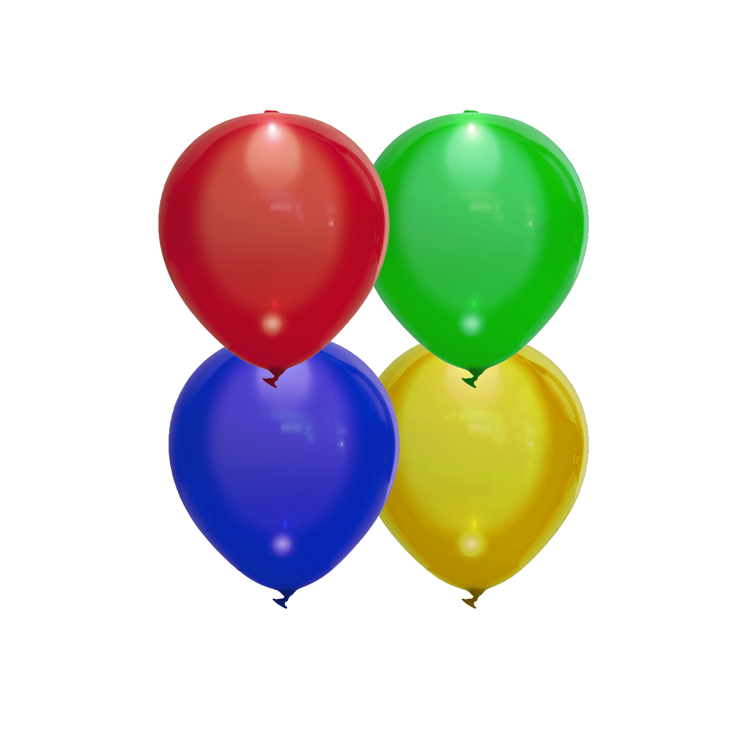 4x LED Luftballon bunt Ø 25 cm
