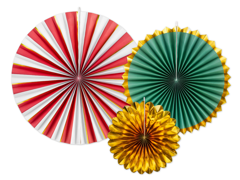 Fächer - Weihnachten Mix, 26 - 43 cm, 3er Set