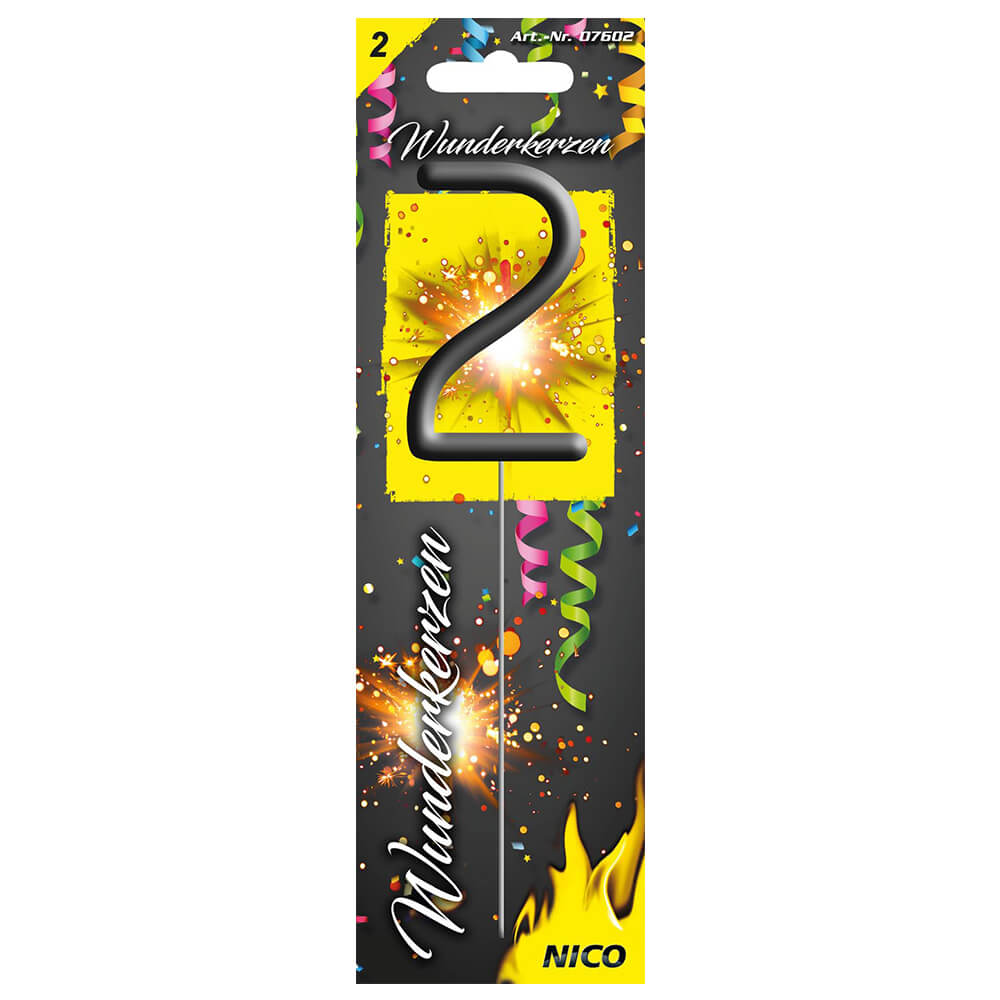 Wunderkerze Zahl 2
