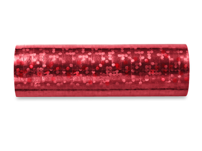 Luftschlange Holographisch Rot, 3.8m