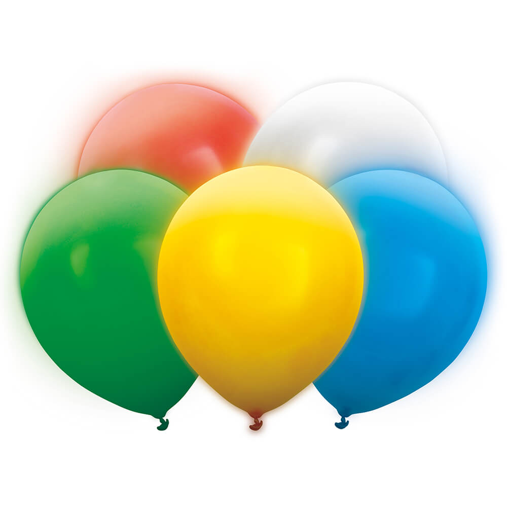 LED-Luftballons Farbmix, 5er Set
