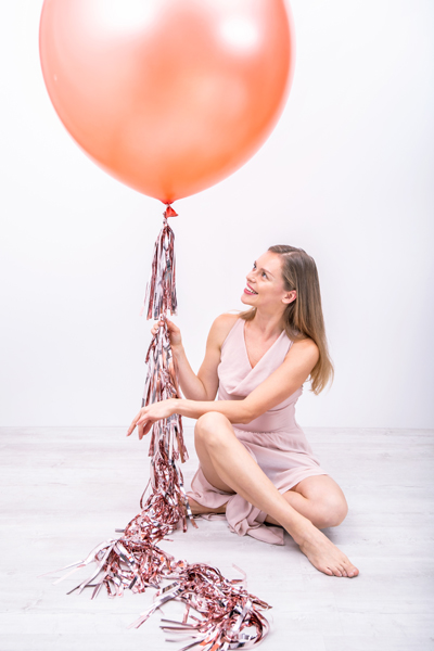 XXL Ballon Metallic Roségold, 100 cm