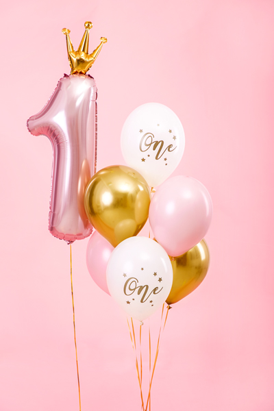 Luftballons ONE mix Rosa 30cm, 6 Stk