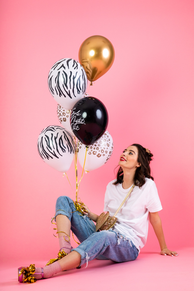 Luftballon Zebra 30cm, 50 Stk.