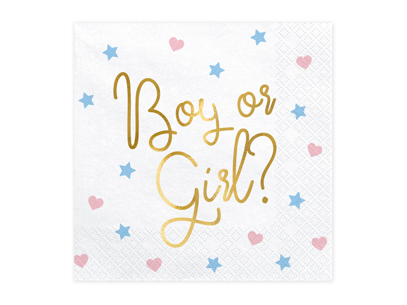 Servietten Boy or Girl, 33x33 cm