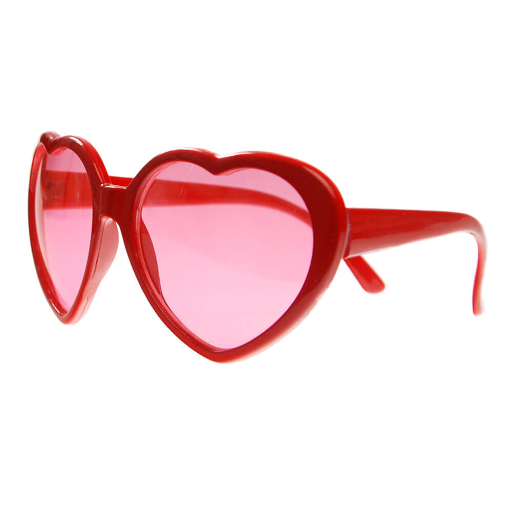 Brille Herzen, rot