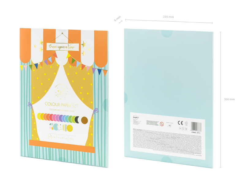 Buntpapier-Set A4 Mix 34 Blatt