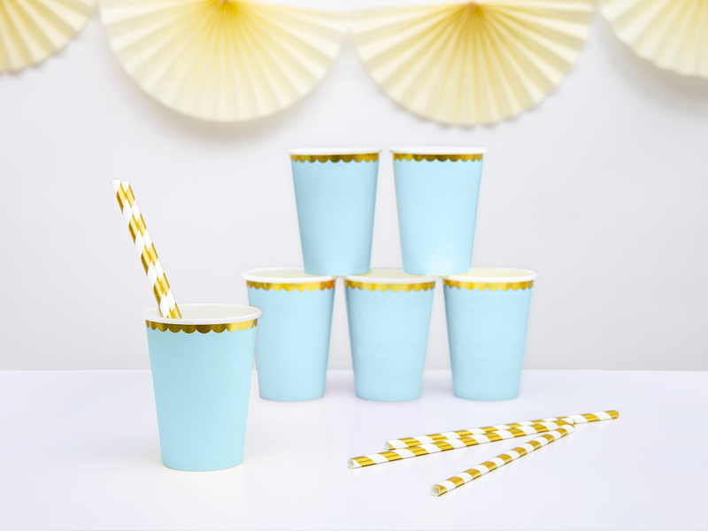 Becher hellblau 220ml, 6 Stk.