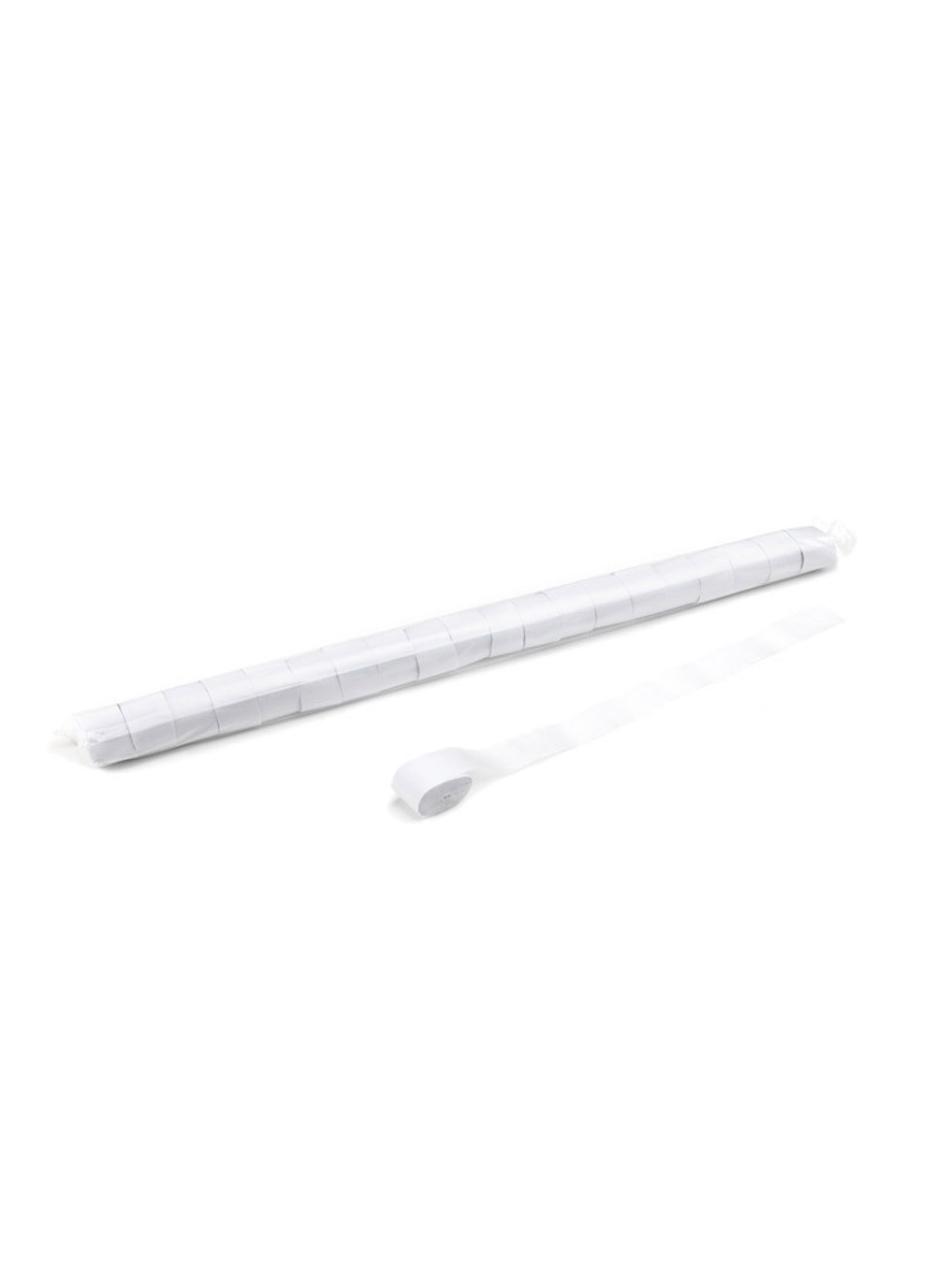 Streamer 10 m x 2,5 cm - Papier Weiß - 20er Bag