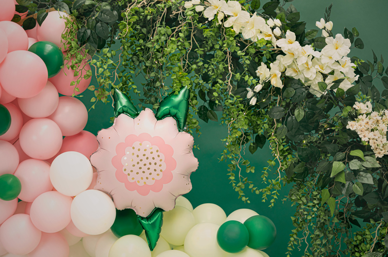 Folienballon "Blume", 70 x 62 cm - Farbmix