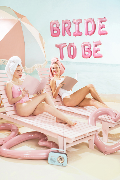 Folienballon "Bride to be", 350 x 45 cm - Pink/Rosa