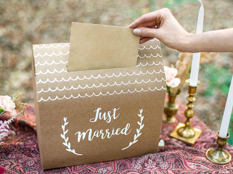 Geschenkkartenbox - Just Married, 30x30,5x16,5cm