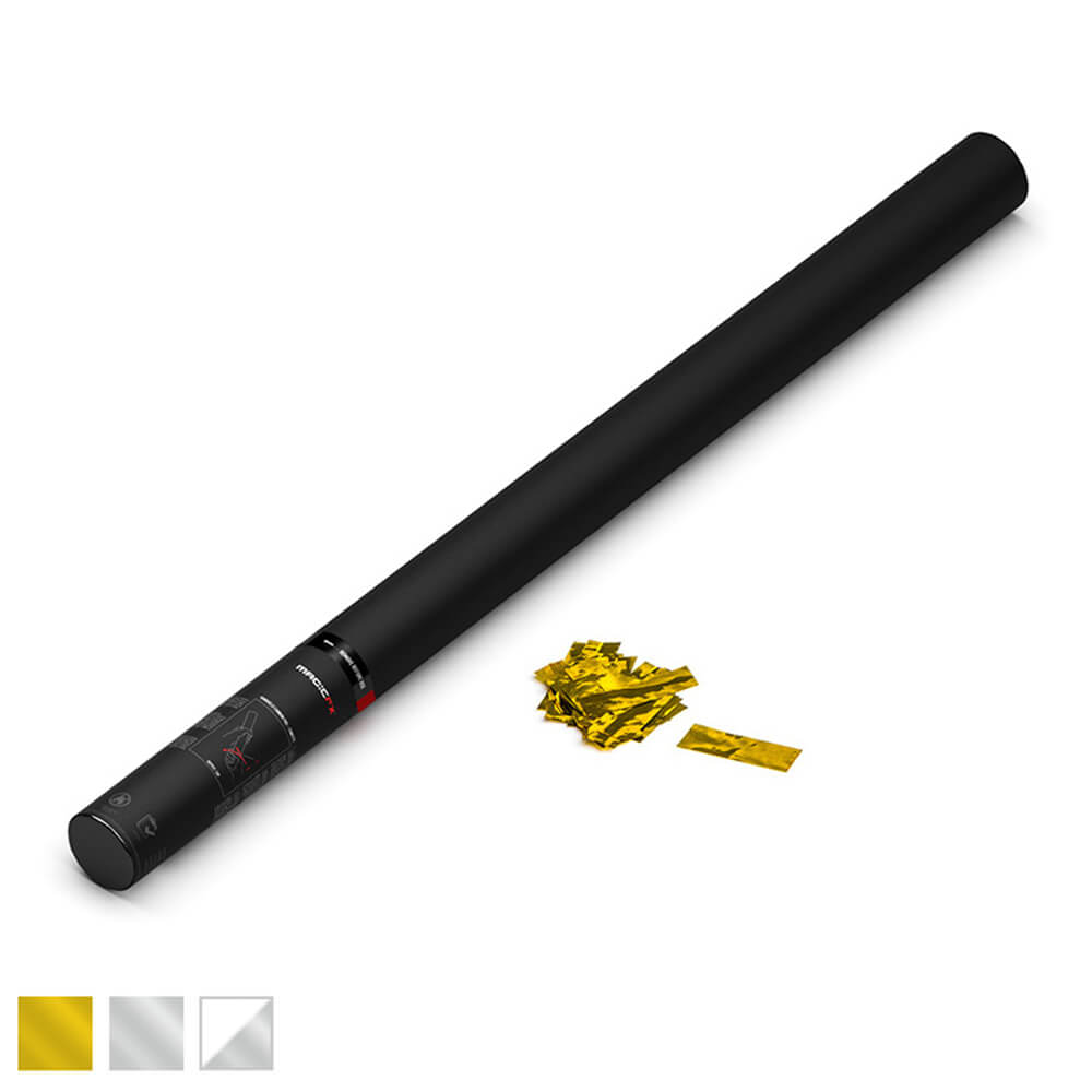 Magic FX Handbetriebene Konfettikanone 80 cm - Metallic