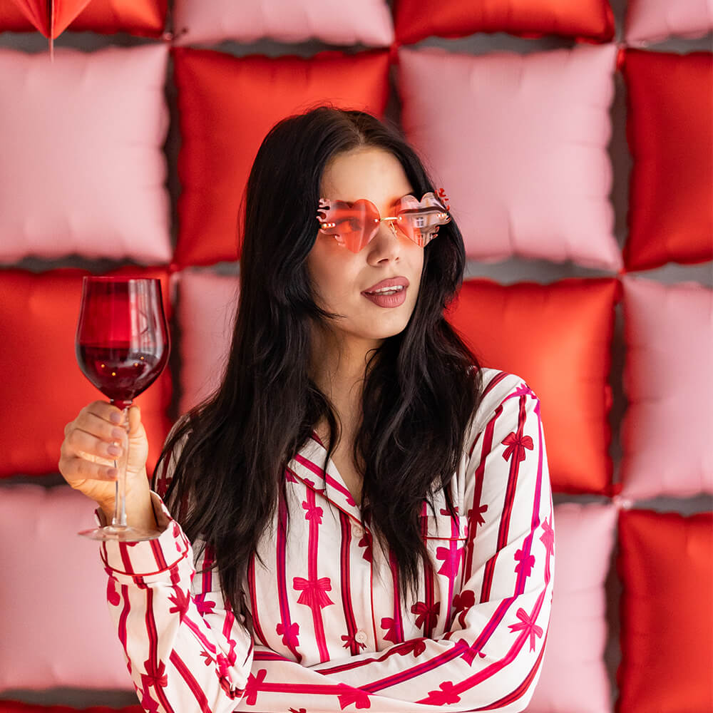 Sonnenbrille Herzform, Rot