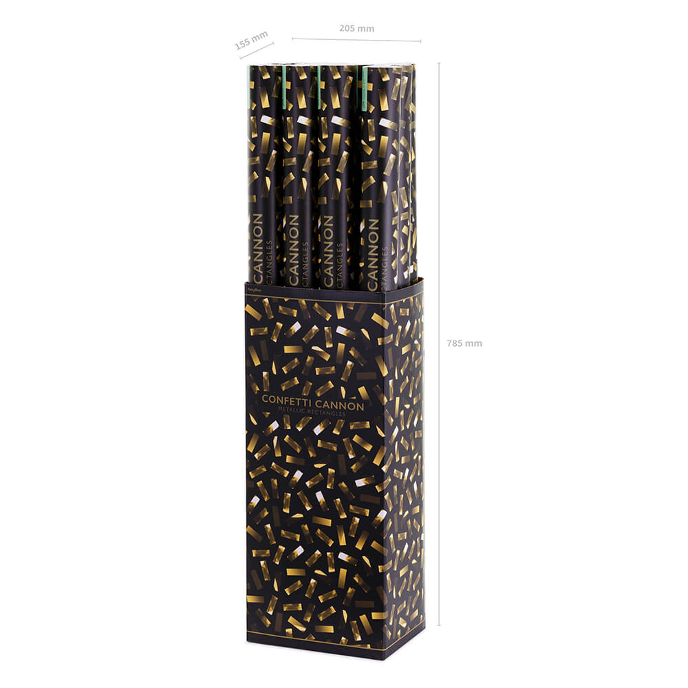 Party Popper Goldmetallic Konfetti 80cm