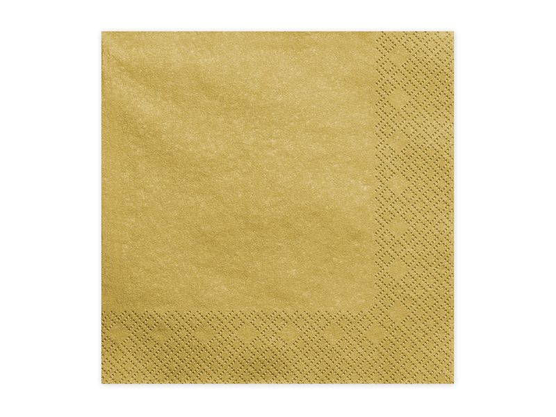 Servietten Goldmetallic, 33x33 cm, 20 stk.