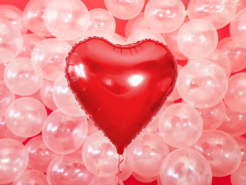 Folienballon Herz Rot, 61cm