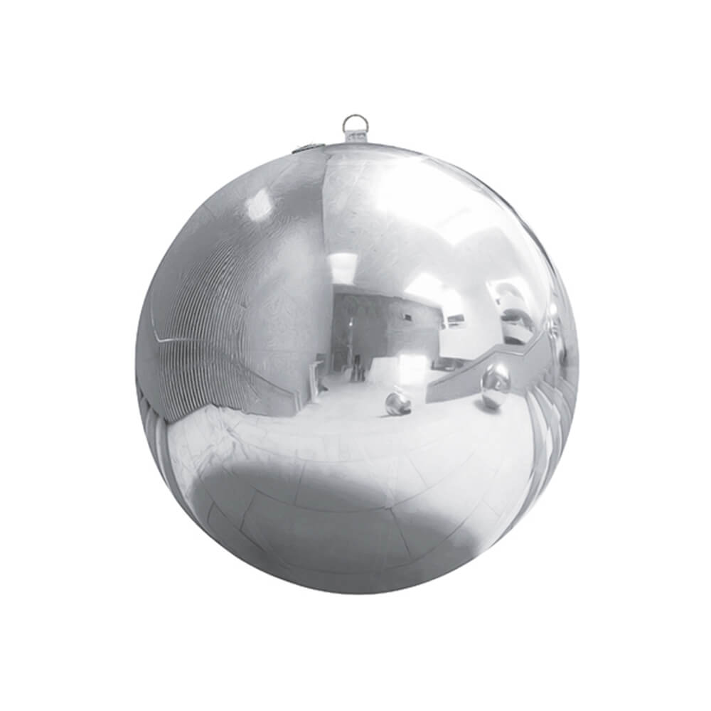 Aufblasbarer Spiegelball, Silber, ca. 90 cm