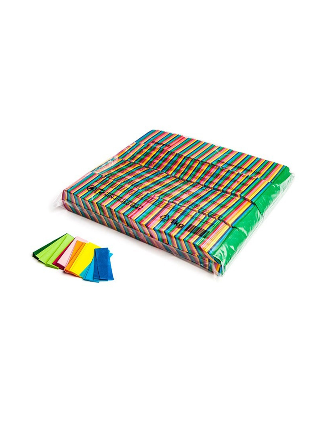 Slowfall Konfetti Rechteckig 55x17 mm - Papier Bunt - 1 Kg