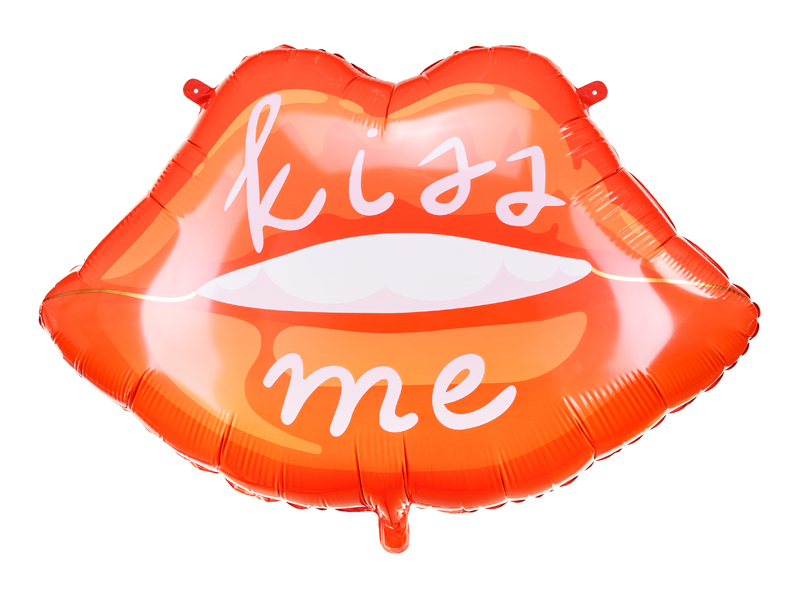 Folienballon Lippen, Kiss Me, 86.5x65 cm, Mix