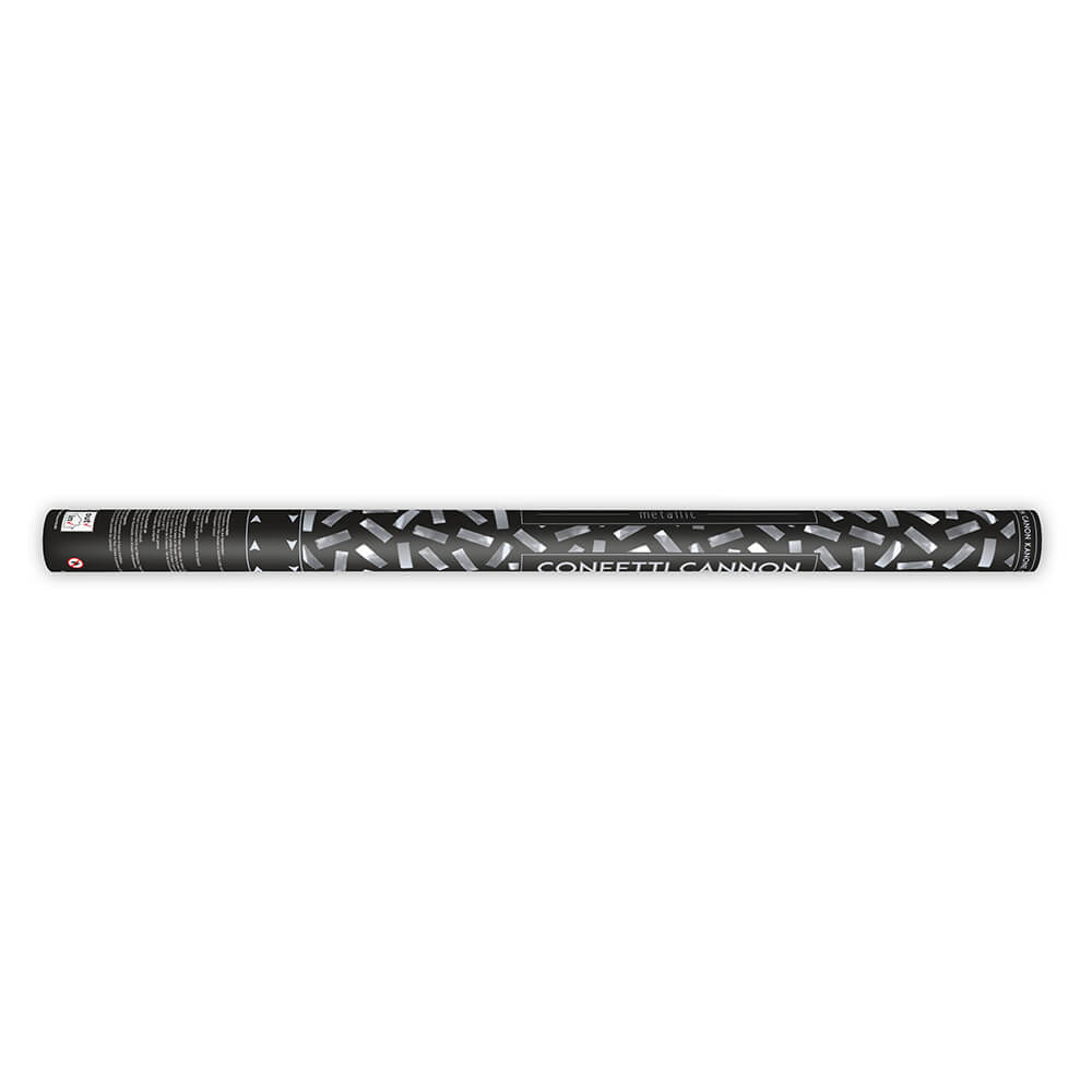 Party Popper Silbermetallic Konfetti 80cm