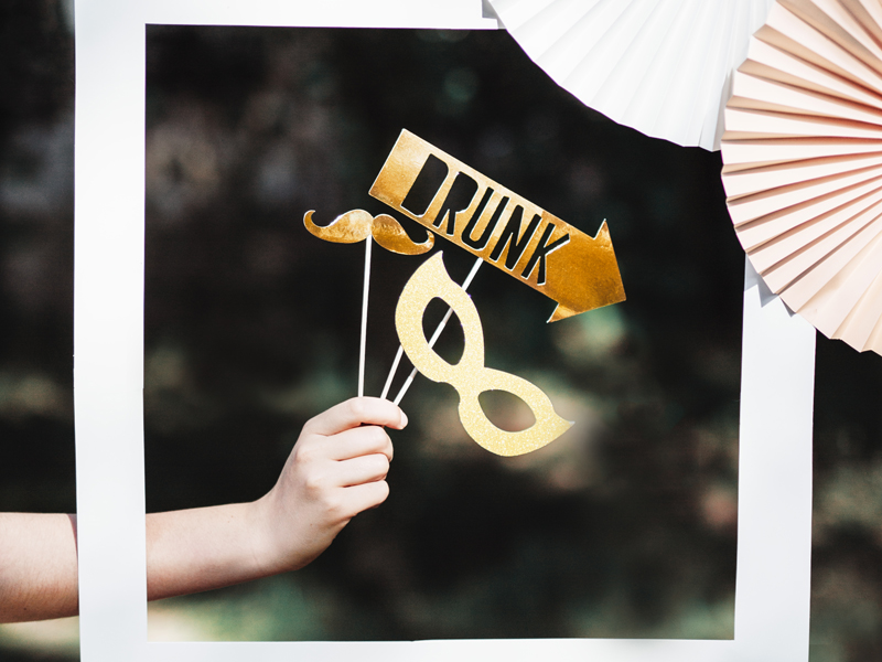 Foto Requisiten Mix, Gold - 8er set
