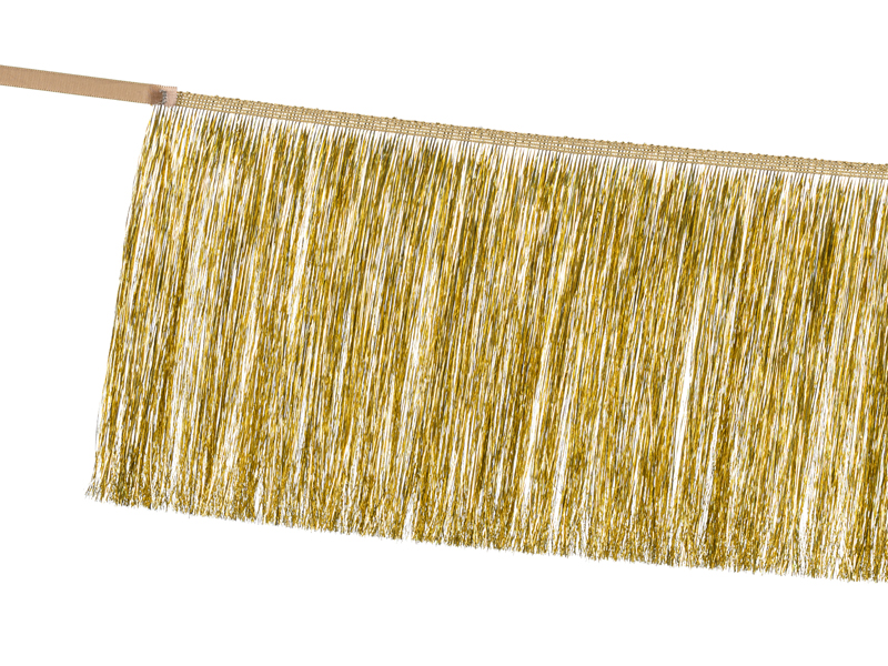 Fransengirlande Gold, 20cm x 135cm