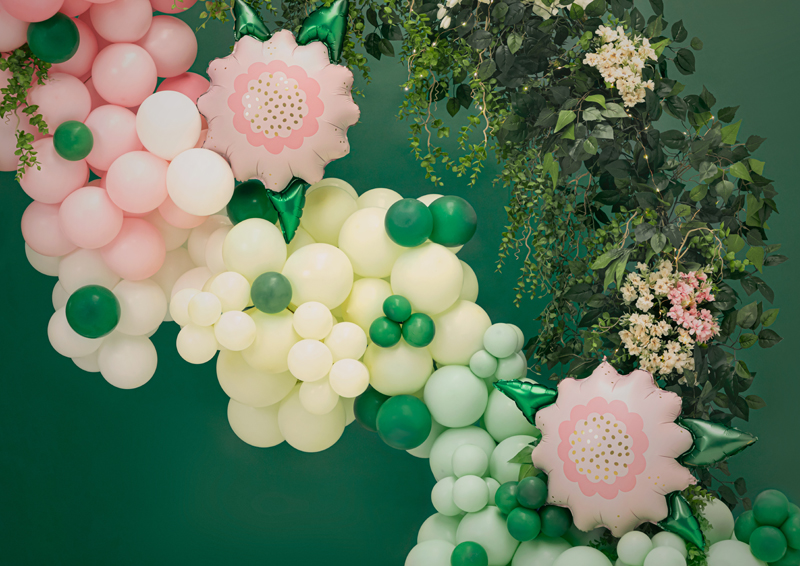 Folienballon "Blume", 70 x 62 cm - Farbmix