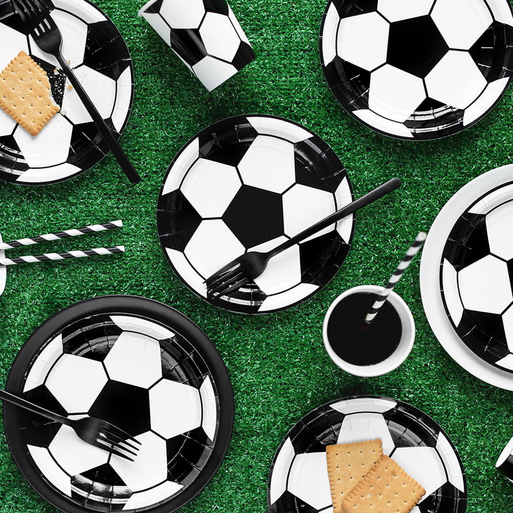 Partykoffer Fußball, für 6 Personen, 60 Teile