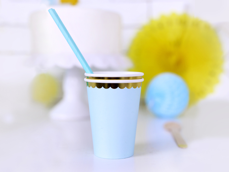 Becher hellblau 220ml, 6 Stk.