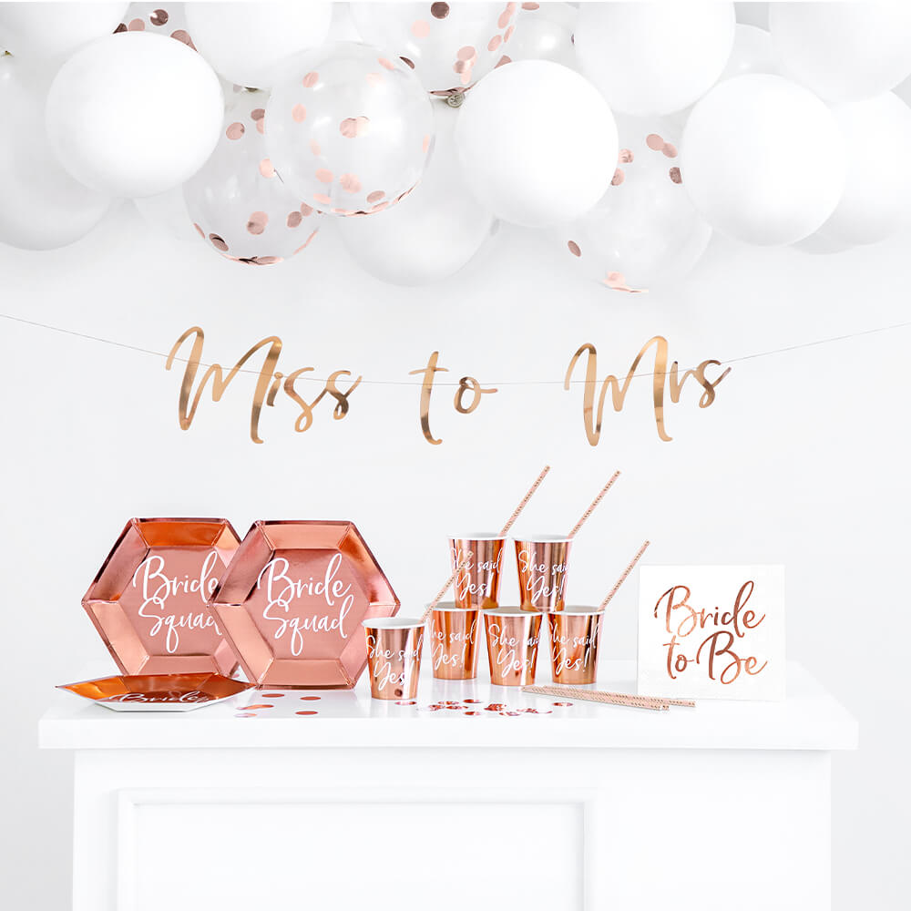 Party-Dekorationsset - JGA Abschied Roségold