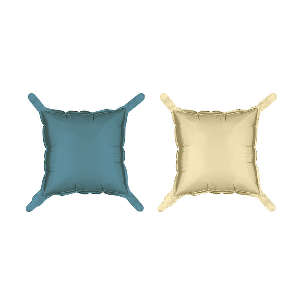 Folienballon Vorhang - 35 x 35 cm - doppelseitig Marineblau-Beige 4 Stk.