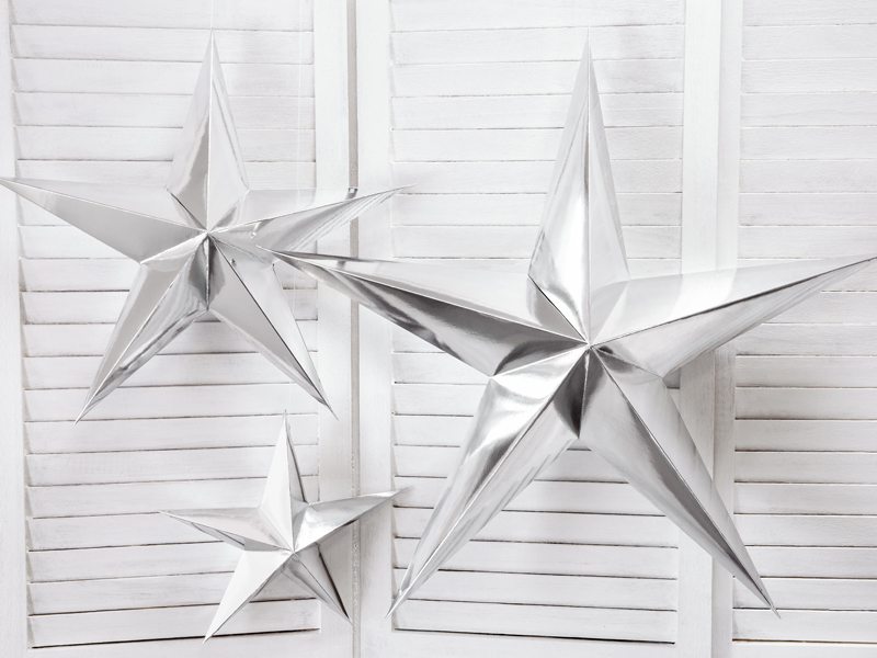 Papierstern, 45cm, silber