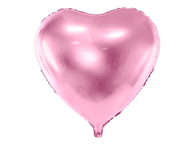 Folienballon Herz Metallic Pink, 45cm