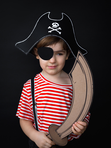 Piratenhut und Augenklappe