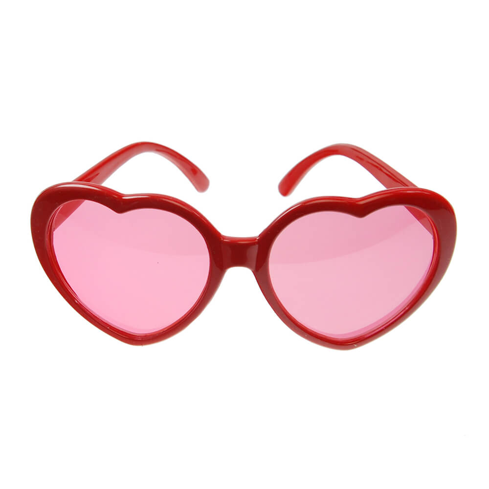 Brille Herzen, rot