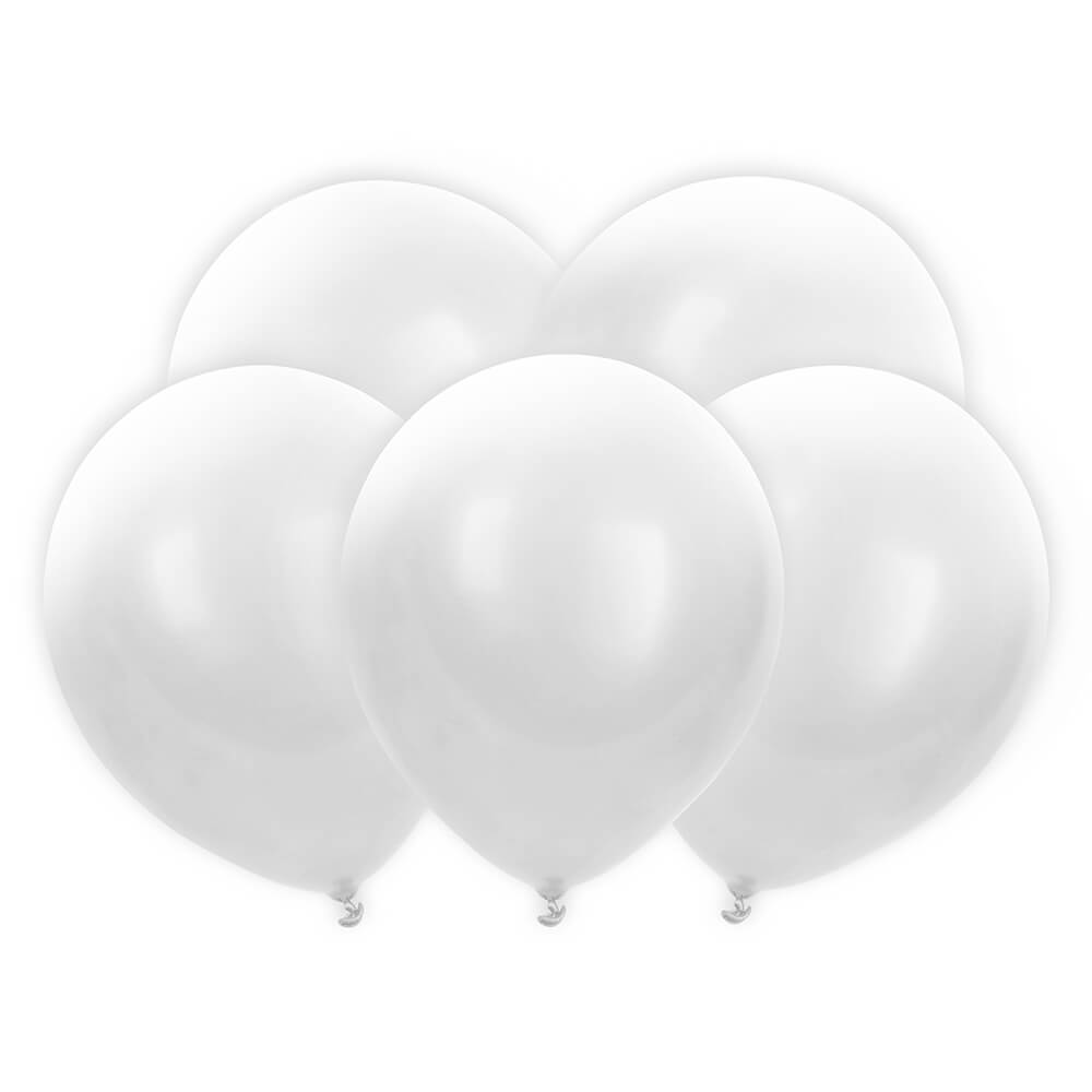 LED-Luftballons Weiß, 5er Set