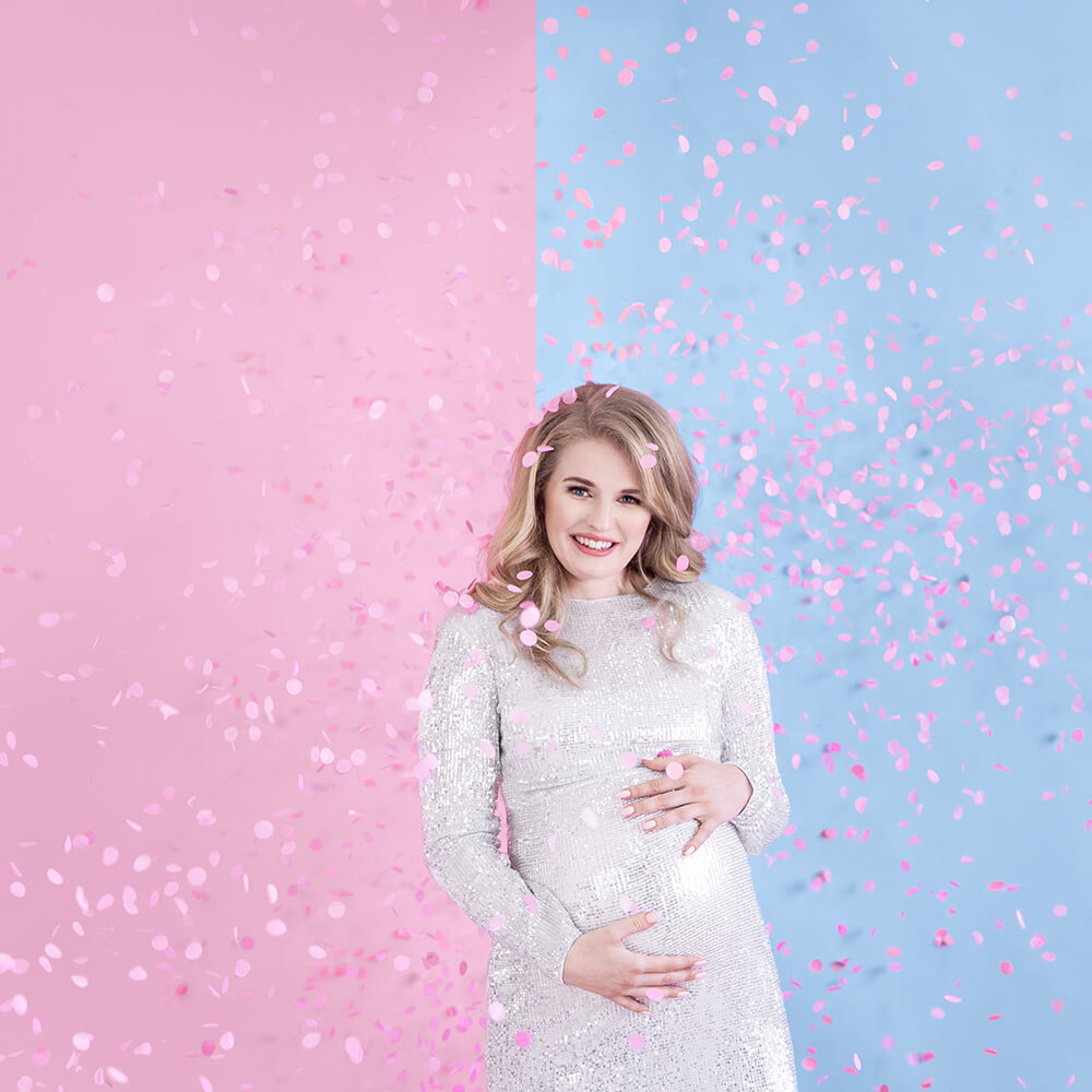 Party Popper Gender Reveal Rosa Konfetti Girl, 60cm