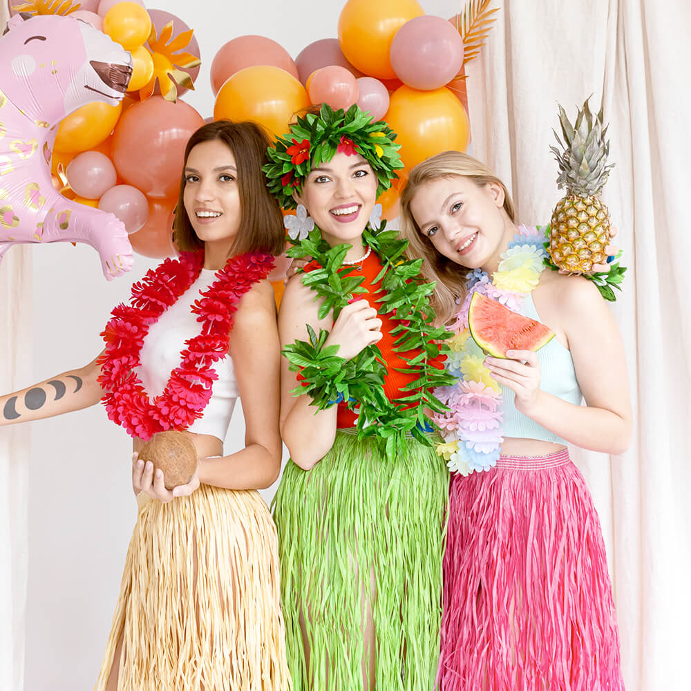 Hawaiikette / Blumenkette "Dunkelrosa"