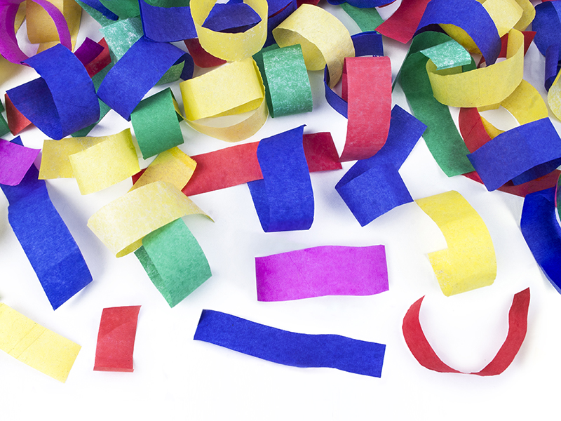 Party Popper Paper multicolour Konfetti 80cm