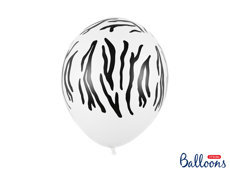 Luftballon Zebra 30cm, 50 Stk.