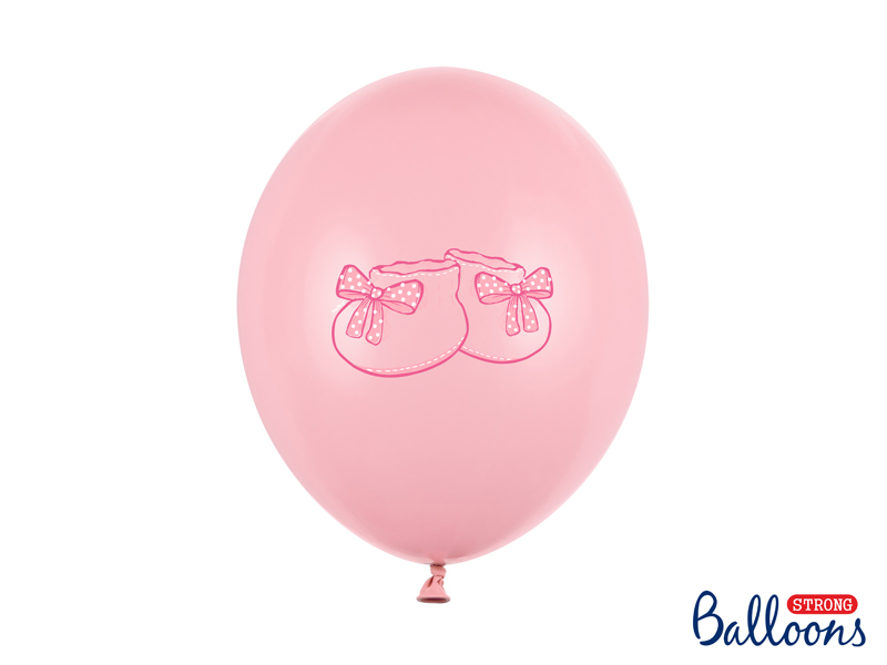 Luftballons Babyschuhe Pink 30cm, 6 Stk