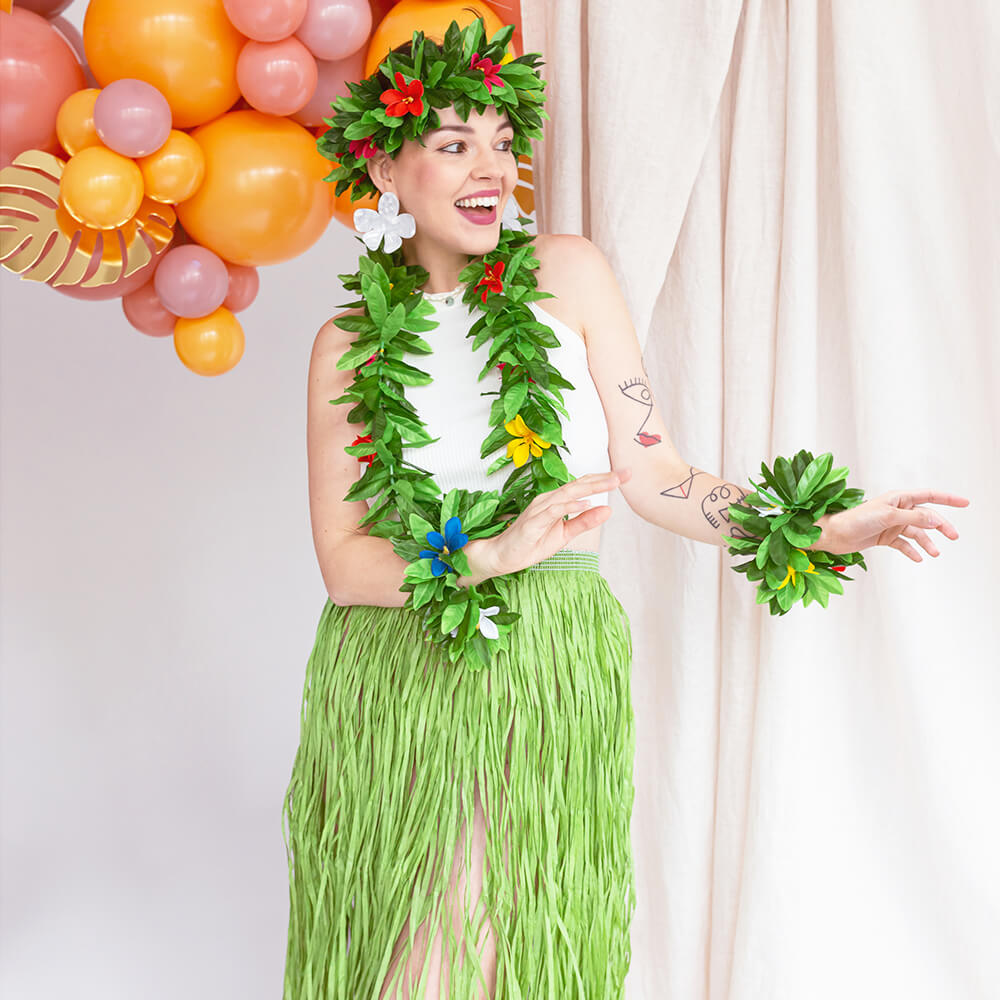 Hawaiirock Raffia, Grün