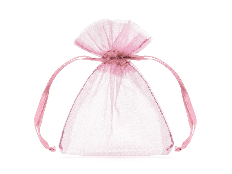 Organzasäckchen, 10cm, Rosa - 10 Stück