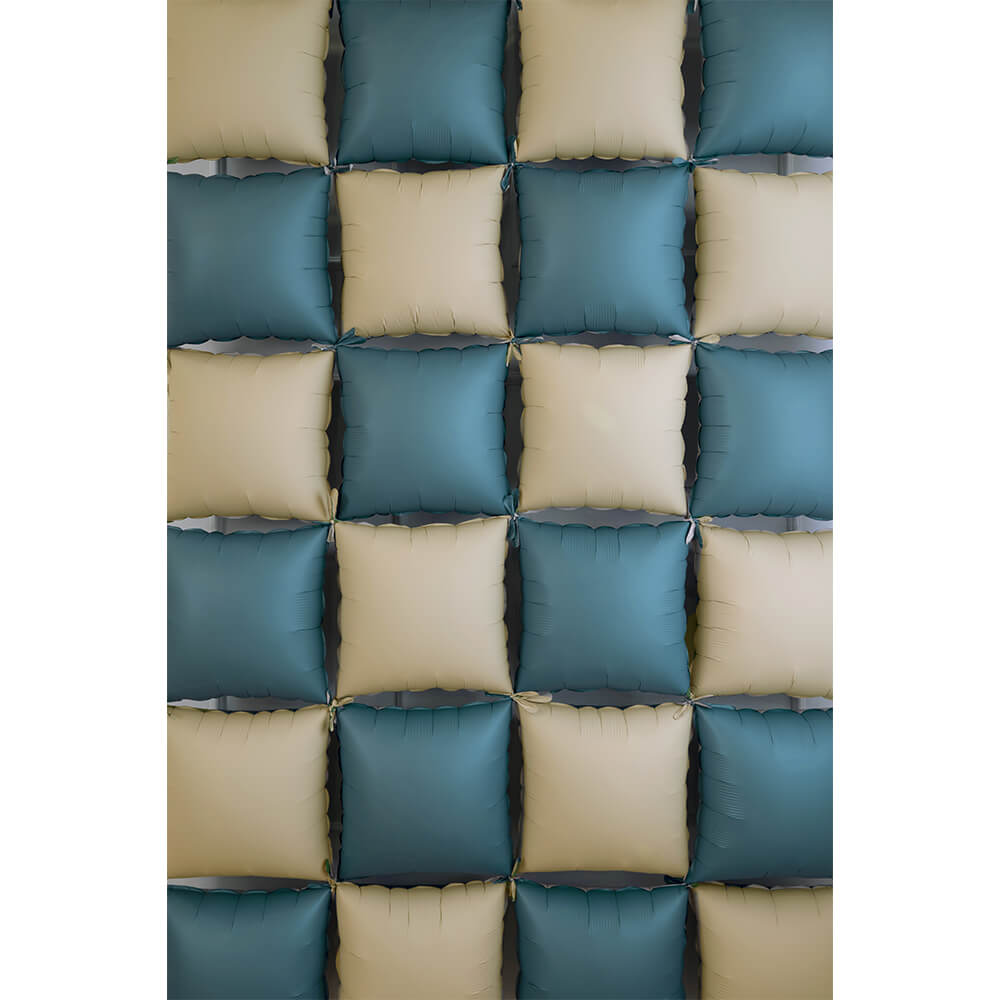 Folienballon Vorhang - 35 x 35 cm - doppelseitig Marineblau-Beige 4 Stk.