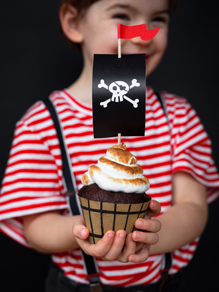 Piraten Cupcake / Muffin Set, 6 Stk.