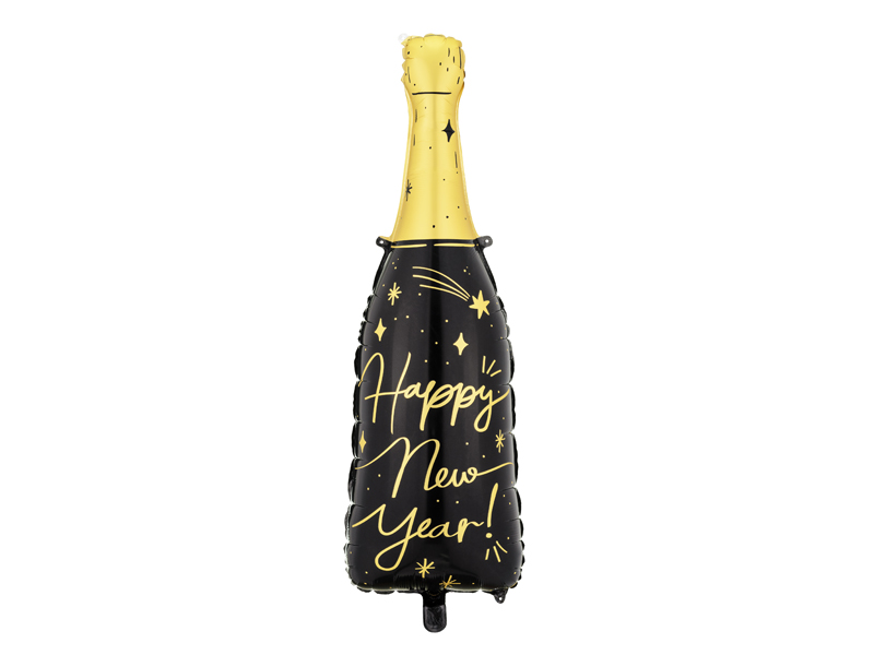 Folienballon in Flascheform, Happy New Year, 39,5x98 cm