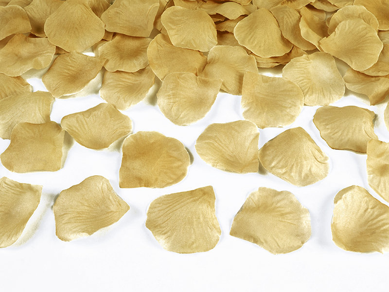 Rosenblätter im Beutel, Gold - 500 Stk