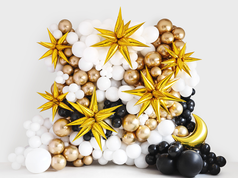 Folienballon Gold Star 3D, 70cm